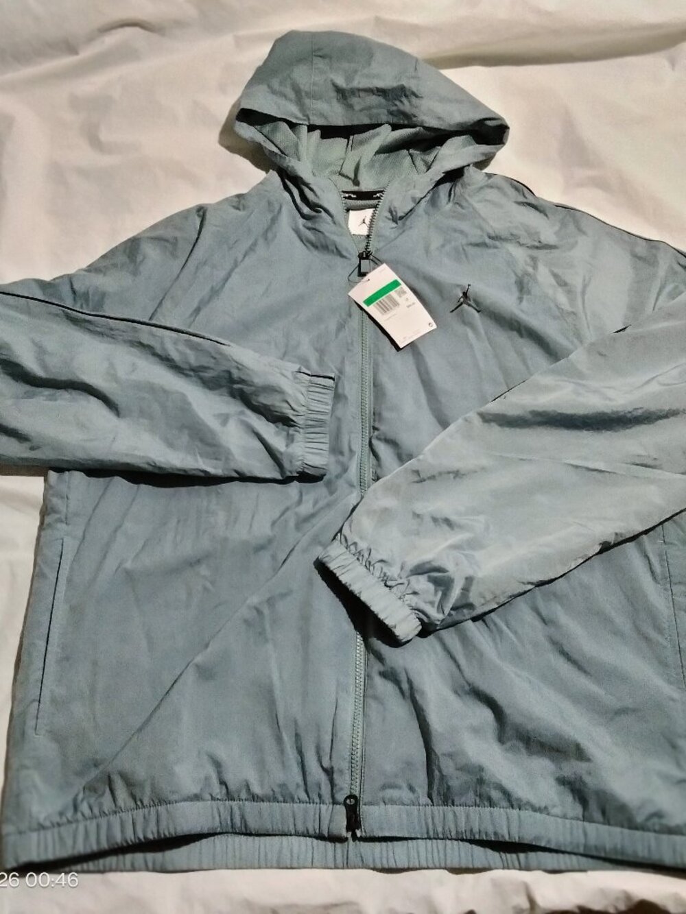 Nike Jordan Sport Hooded Windbreaker Jacket Mens XL Aviator Grey IB2241-041